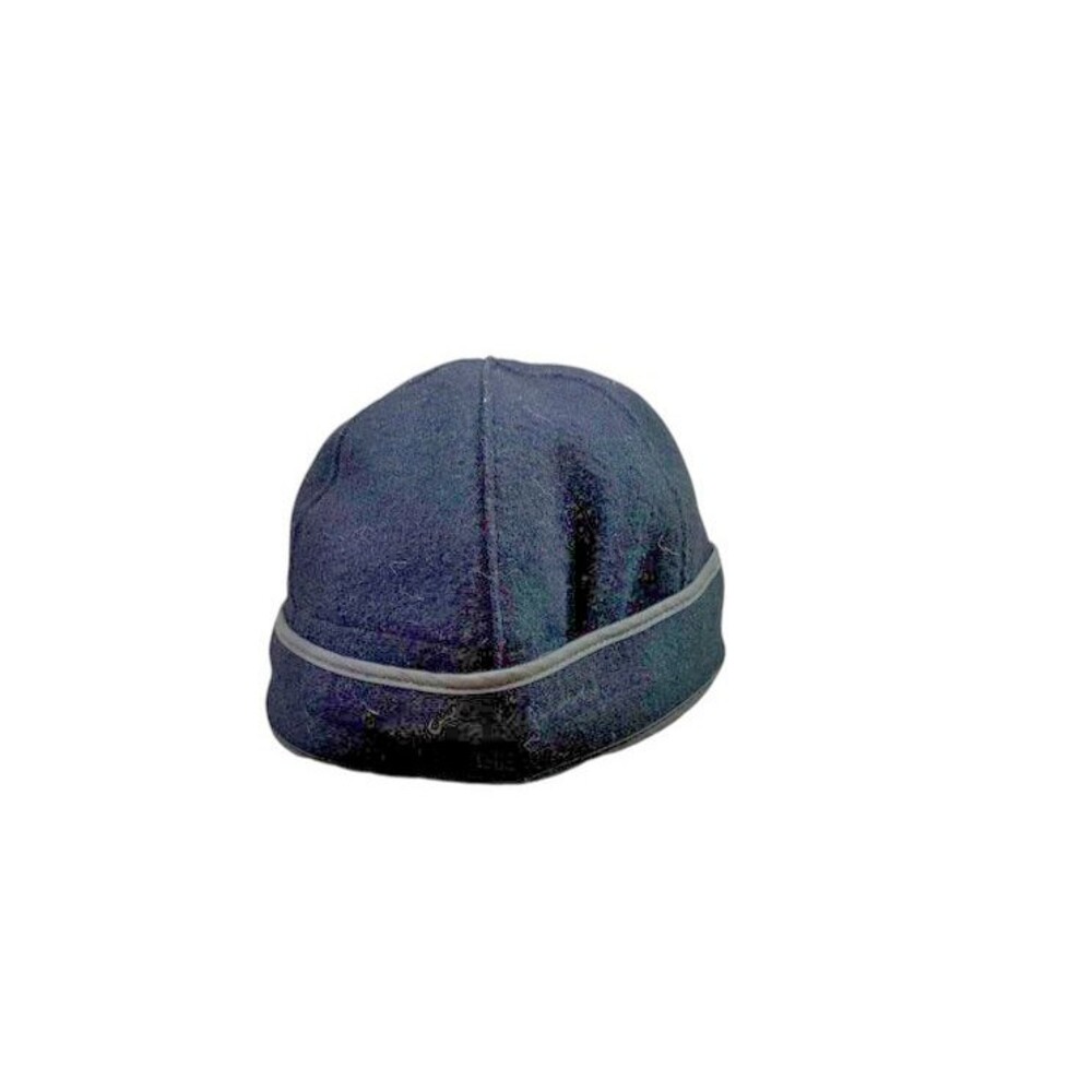 Stormy Kromer Black Winter Brimless Wool Blend Cap Size 7 1/2 Hat Flannel Lined
